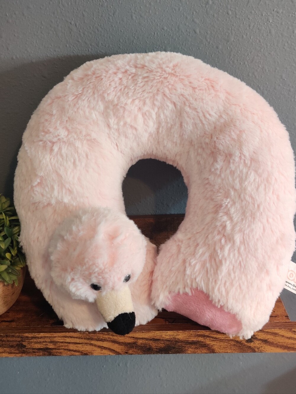 Flamingo Neck Pillow Pink Fuzzy Soft Stuffed Animal Plush Bird Adult/Kid Size